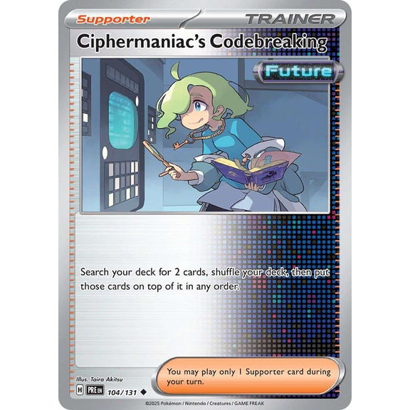 Pokemon Prismatic Evolutions Uncommon Ciphermaniac's Codebreaking #104