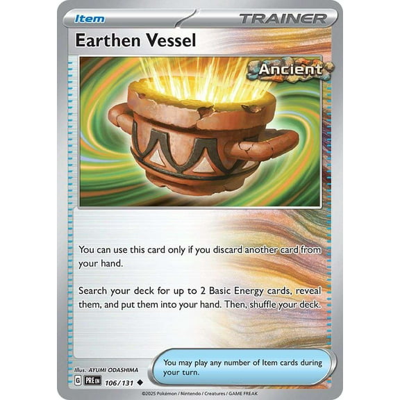 Pokemon Prismatic Evolutions Uncommon Earthen Vessel #106