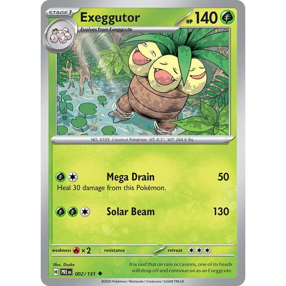 Pokemon Prismatic Evolutions Uncommon Exeggutor #2