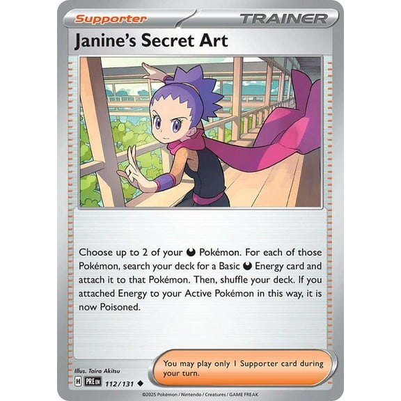 Pokemon Prismatic Evolutions Uncommon Janine's Secret Art #112
