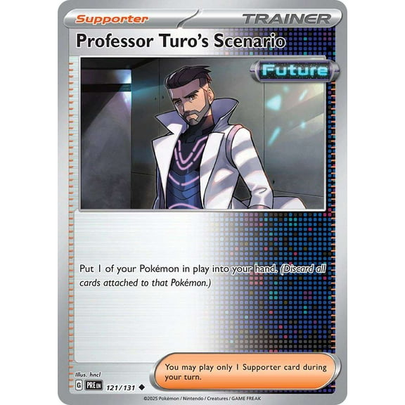 Pokemon Prismatic Evolutions Uncommon Professor Turo's Scenario #121