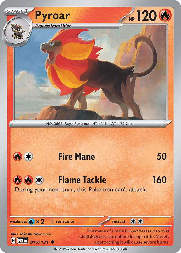 pyroar pokemon card value - (20) - XY Flashfire Weakness Water 2 Retreat Cost Pokemon Pyroar - 032/193