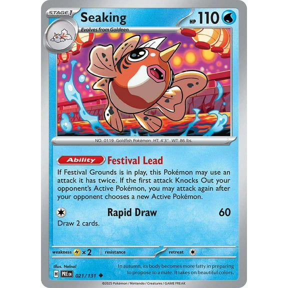 Pokemon Prismatic Evolutions Uncommon Seaking #21