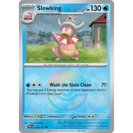 Pokemon Prismatic Evolutions Uncommon Slowking #19 (Poke Ball Pattern)
