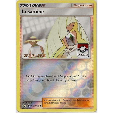 Pokemon Promo Card Reverse Holo Lusamine #153a (League Challenge, 3rd Place)