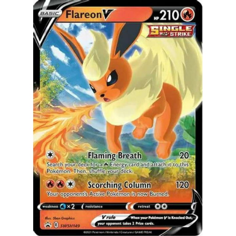 pokemon flareon card Japanese 021/187 sv8a Holo TCG [R] Destructive Flame (30) Flip a coin Pokemon Promo Flareon V Swsh149