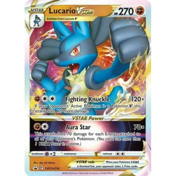 Pokemon Promo Full Art Promo Lucario VSTAR SWSH214