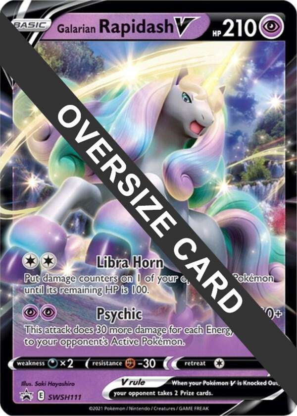 Pokemon Promo Galarian Rapidash V SWSH111 (Oversized) - Walmart.com