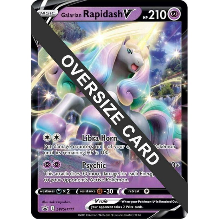 Pokemon Promo Galarian Rapidash V SWSH111 (Oversized) - Walmart.com Pokemon Promo Galarian Rapidash V SWSH111 (Oversized) - Walmart.com
