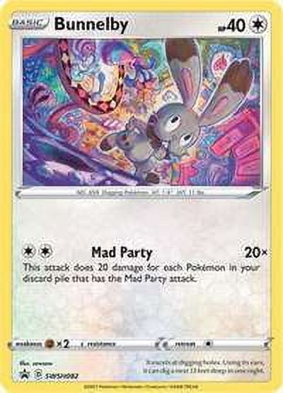 Pokemon Promo Holo Rare Bunnelby SWSH082 - Walmart.com