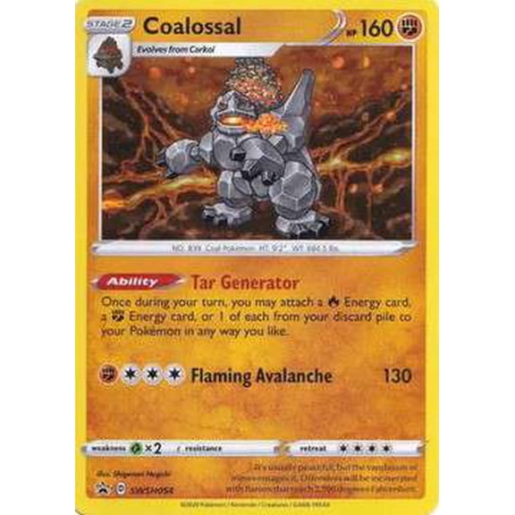 Pokemon Promo Holo Rare Coalossal SWSH054 (Cosmos Holo)