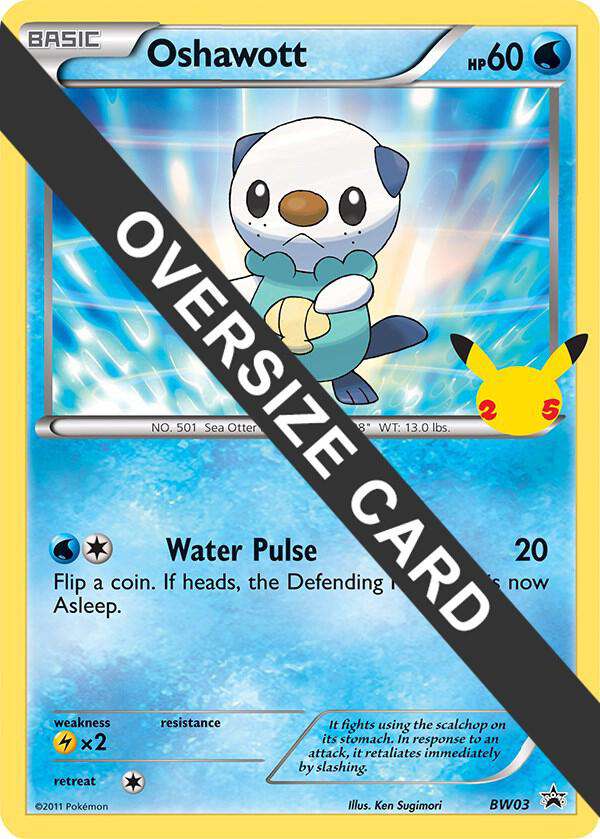 oshawott pokemon card value Oshawott 21/25 Holo Pokemon 25th Anniversary McDonalds Promo Card 2021 main image 1