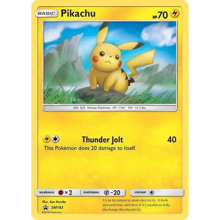 Pokemon Promo Holo Rare Pikachu SM183