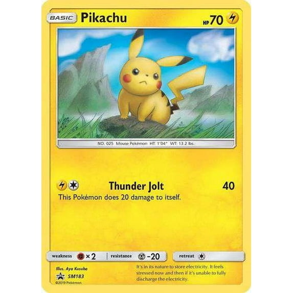 Pokemon Promo Holo Rare Pikachu SM183