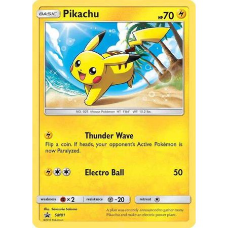 Pokemon Promo Holo Rare Pikachu SM81