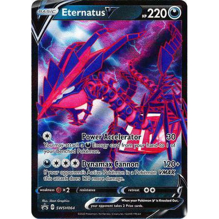 pokemon eternatus v card Pokemon Promo Holo Rare Rare Holo Eternatus V SWSH064