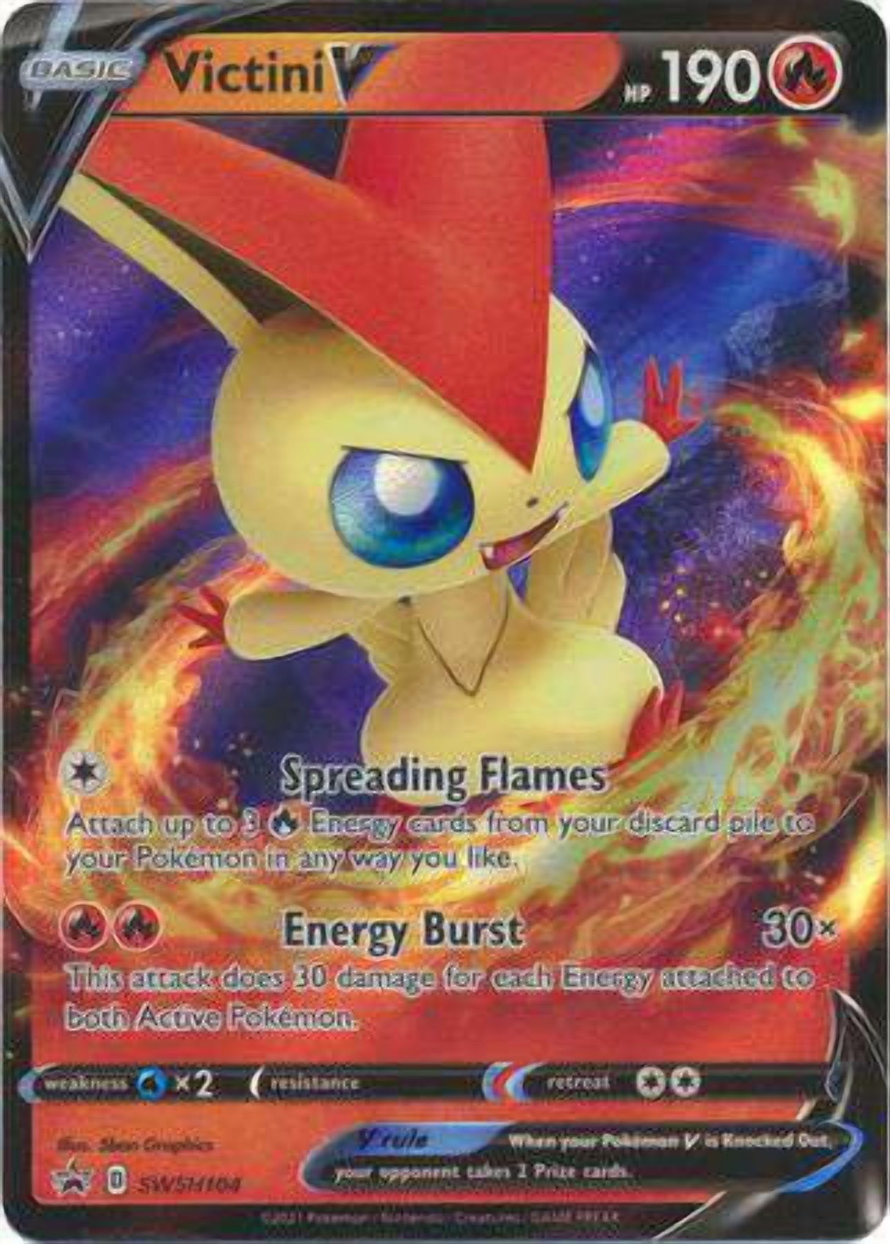 is victini a rare pokemon card VMAX 165/163 Rainbow (Battle Styles) + TitanCards Toploader Toys VMAX rule Victini (98 Full Art) -