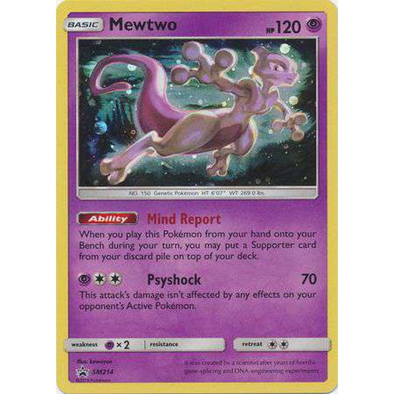 Pokemon Promo Ultra Rare Mewtwo SM214