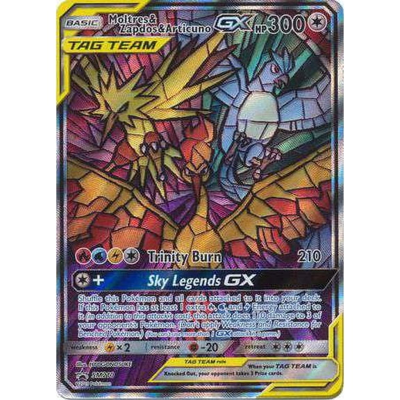 Pokemon Promo Moltres & Zapdos & Articuno GX SM210