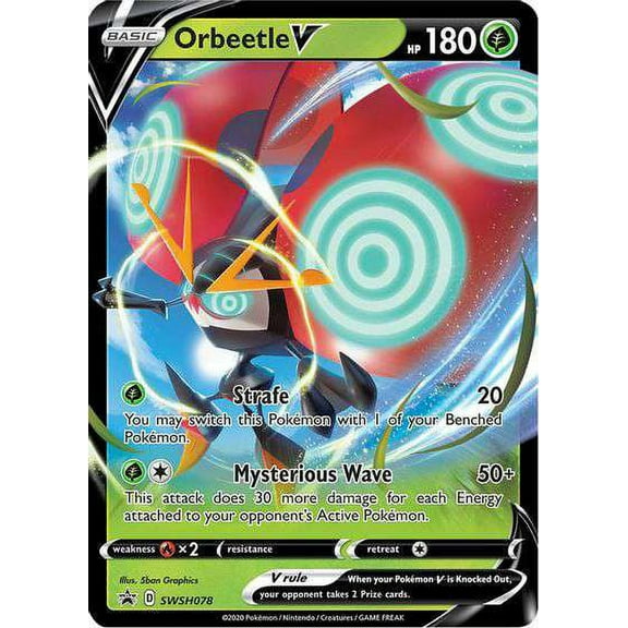 Pokemon Promo Ultra Rare Orbeetle V SWSH078