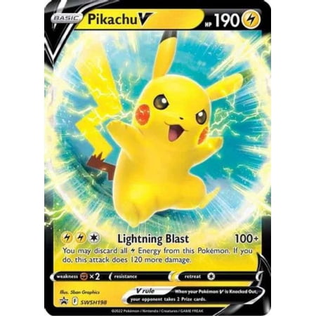 Pokemon Promo Holo Rare Pikachu V SWSH198