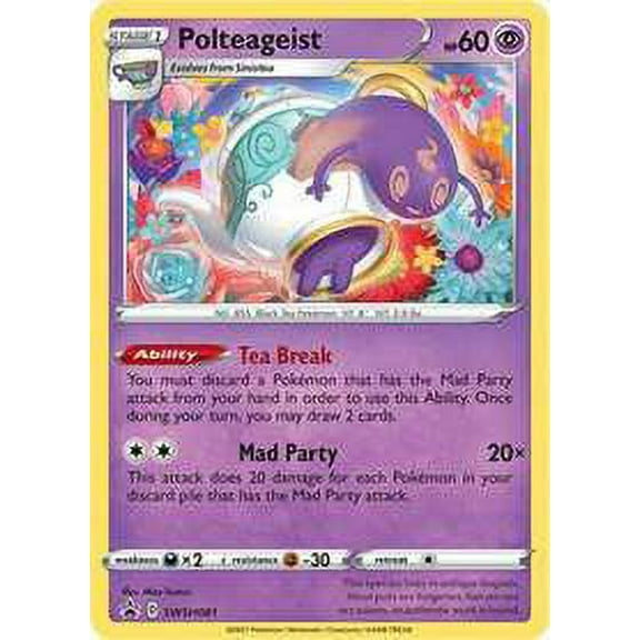 Pokemon Promo Holo Rare Polteageist SWSH081