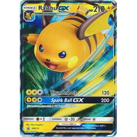Pokemon Promo Ultra Rare Raichu GX SM213
