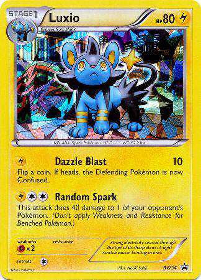 Pokemon Promo Cracked Ice Holo Rare Holo Luxio BW34 - Walmart.com