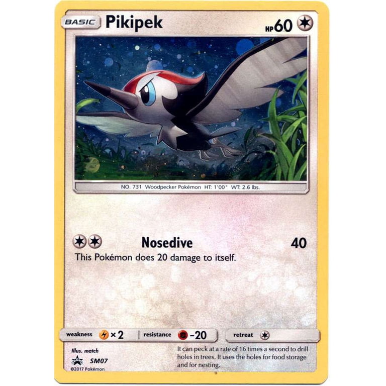 pokemon pikipek card Pokemon Pikipek - 164/214 - Common Reverse Holo Card - SM8 Lost Thunde main image 1