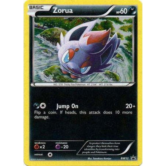 Pokemon Promo Holo Rare Rare Holo Zorua BW12