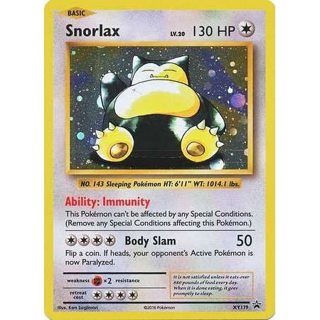 Pokemon Promo Holo Rare Snorlax XY179