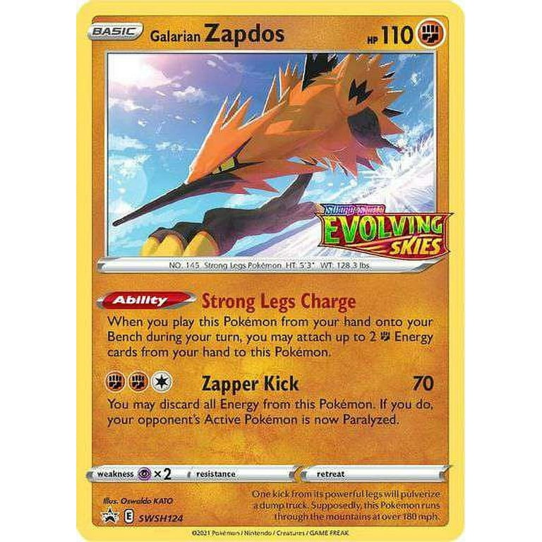 Pokemon Promo Ultra Rare Galarian Zapdos SWSH124