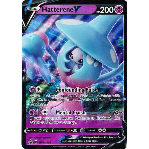 Pokemon Promo Ultra Rare Hatterene V SWSH055 (Oversized)