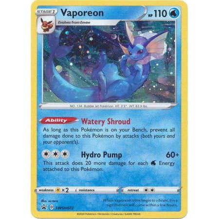 Pokemon Promo Holo Rare Vaporeon SWSH072