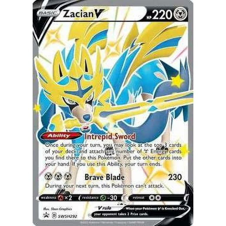 zacian v pokemon card Zacian V Full Art - 195/202 - Sword & Shield