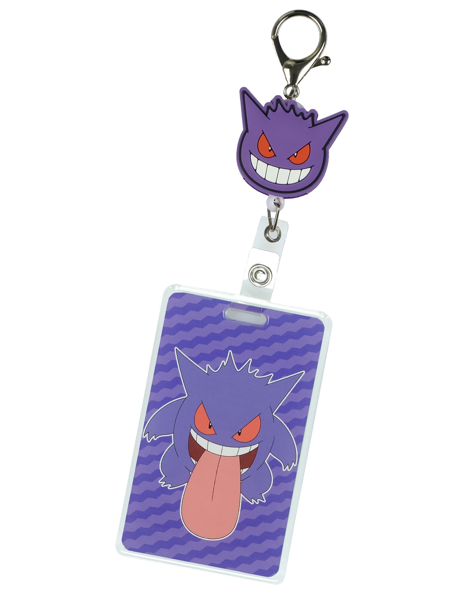 Pokemon Retractable Reel Lanyard Gengar Hard Plastic Badge ID Holder  Keychain - Walmart.com