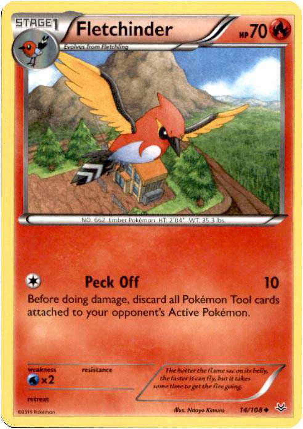 Pokemon Roaring Skies Fletchinder #14 - Walmart.com