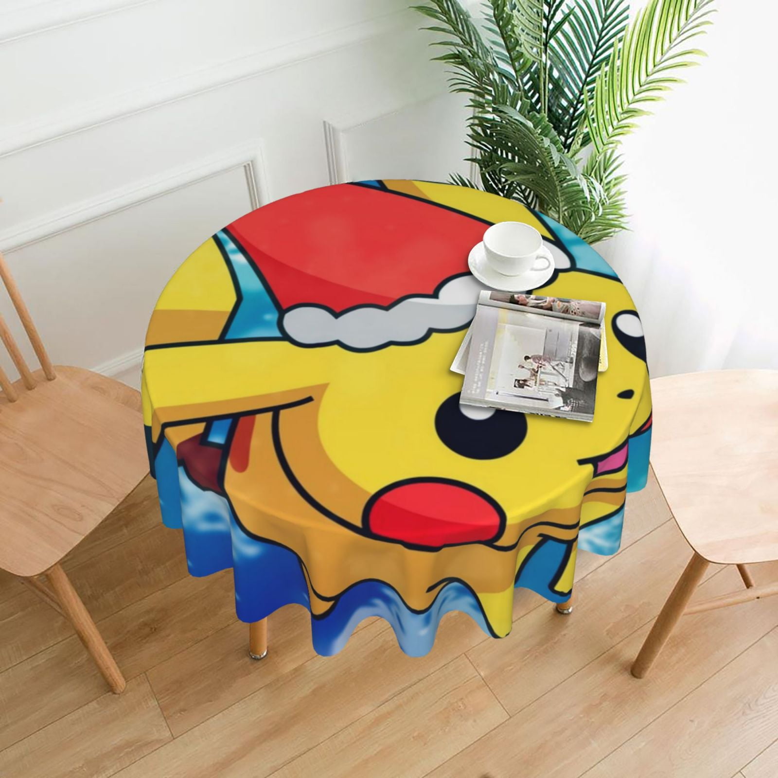 Pokemon Round Tablecloth 60 Inch - Waterproof Stain And Wrinkle ...