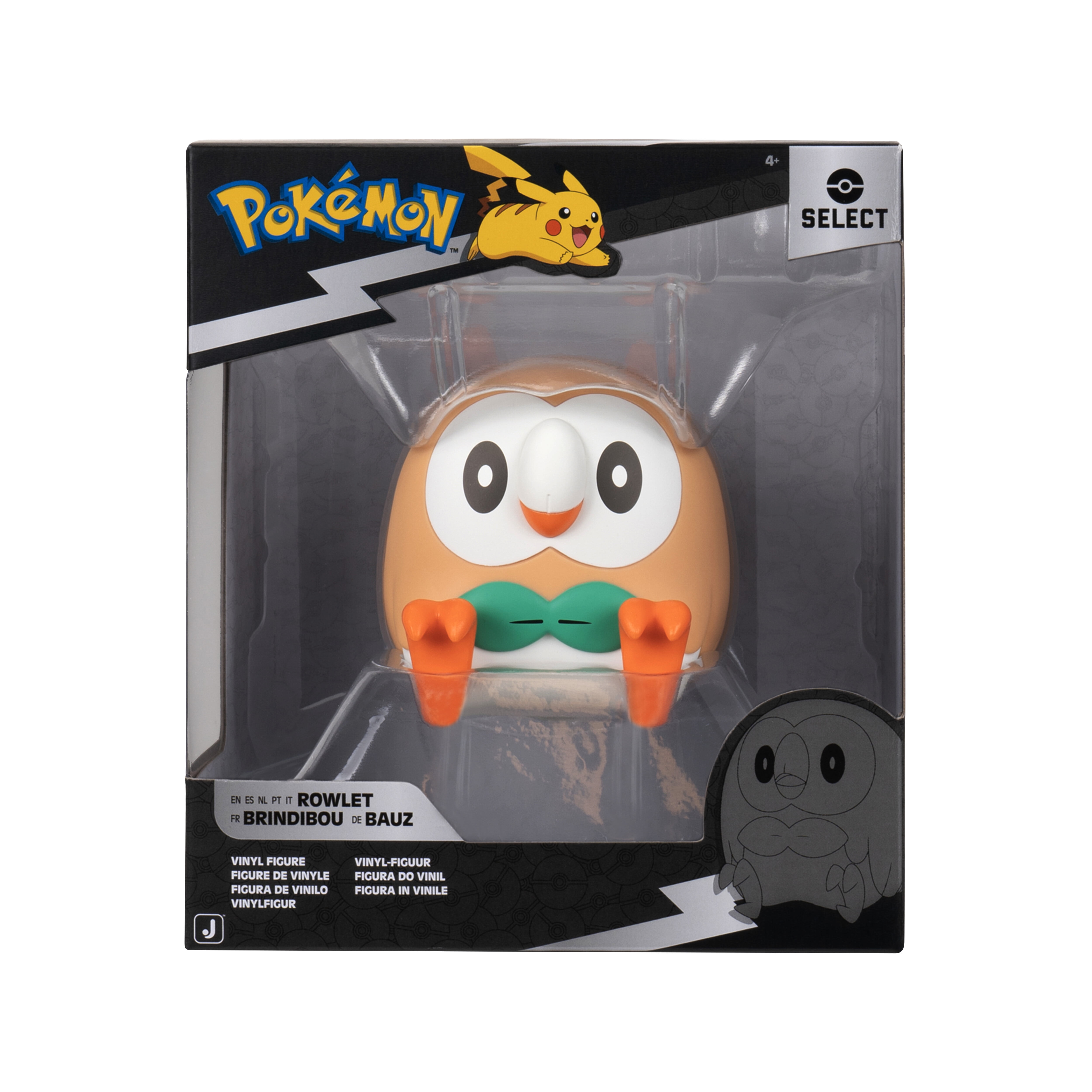 Pokemon Rowlet Select Vinyl Figure - 4-Inch Figure Made from High-Quality Vinyl