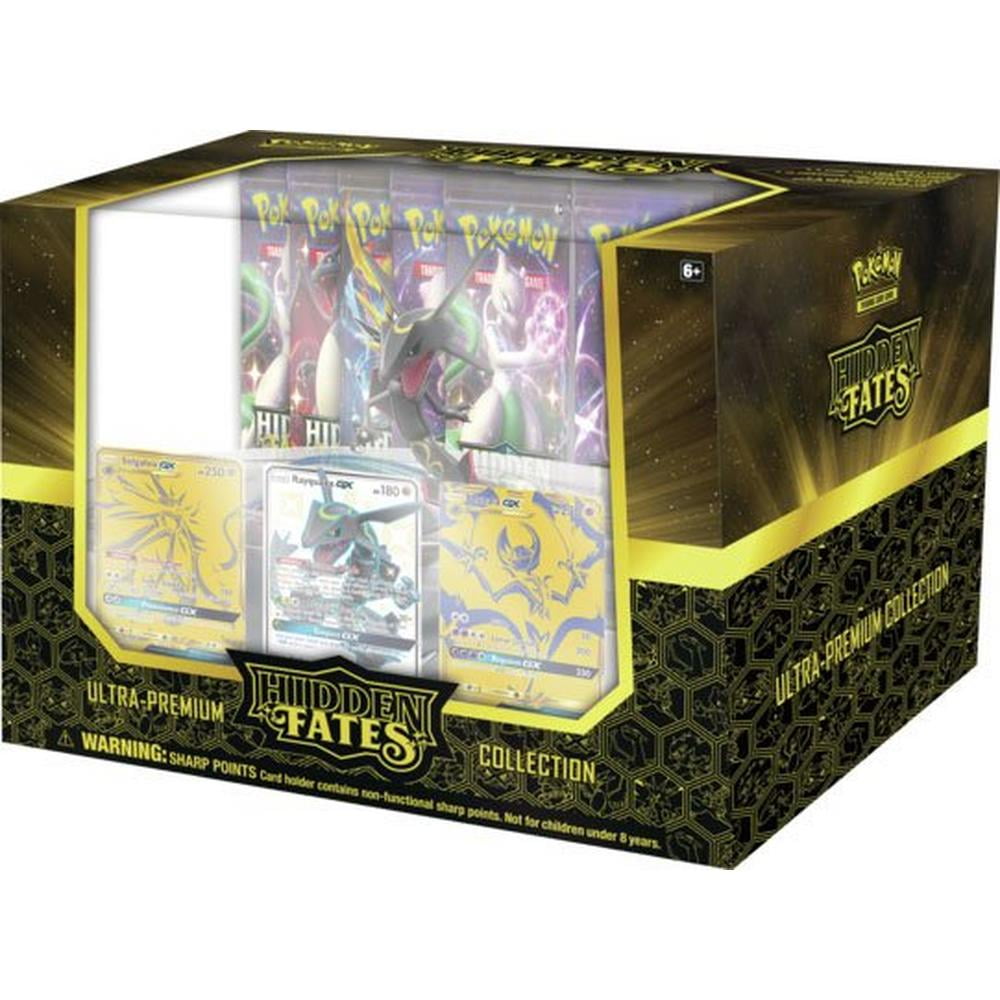 Pokemon Hidden Fates Premium Collection Shiny Rayquaza Figure & shiny GX  card!