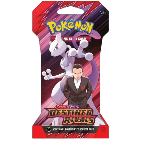 Pokemon SV10 Destined Rivals Sleeved Booster Pack Giovanni & Mewtwo