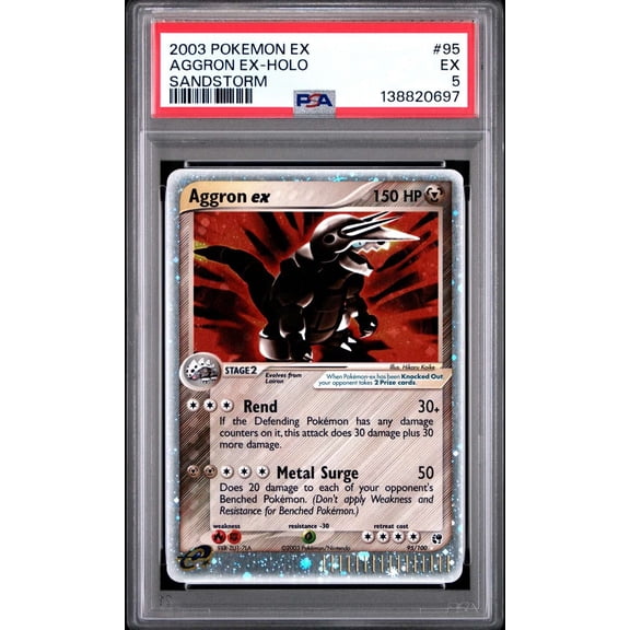 Pokemon Sandstorm Ultra Rare Aggron ex #95