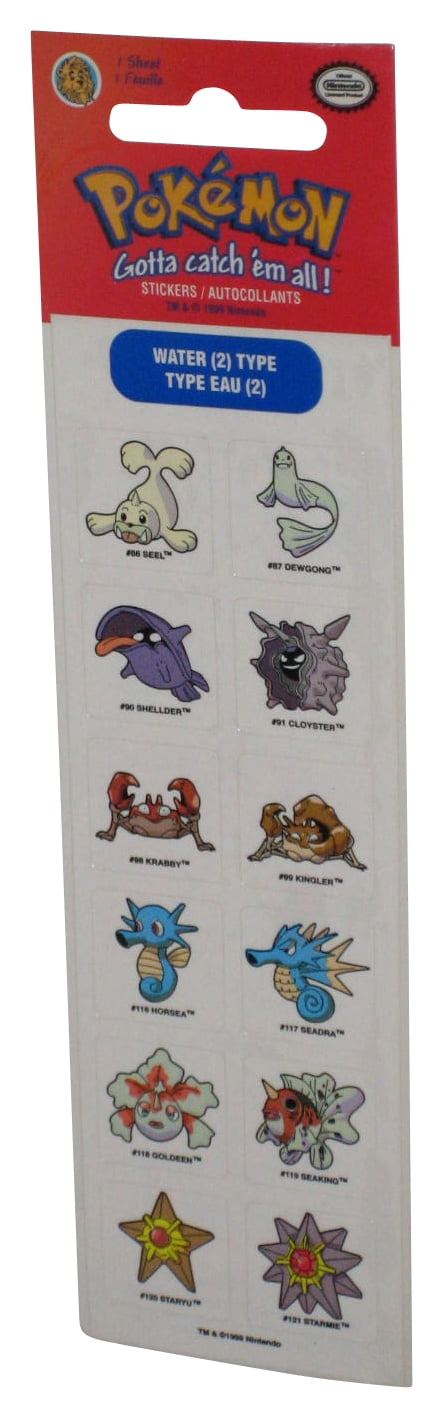 Normal Type Pokemon Sticker Sheet Pokemon Type Series 