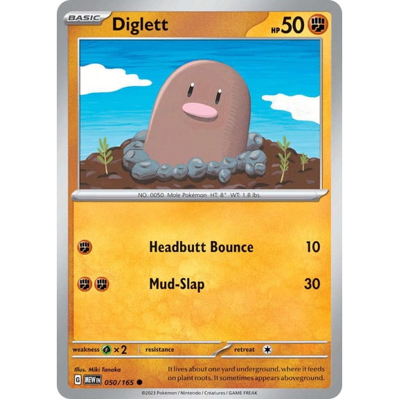Pokemon Scarlet & Violet 151 Common Diglett #50