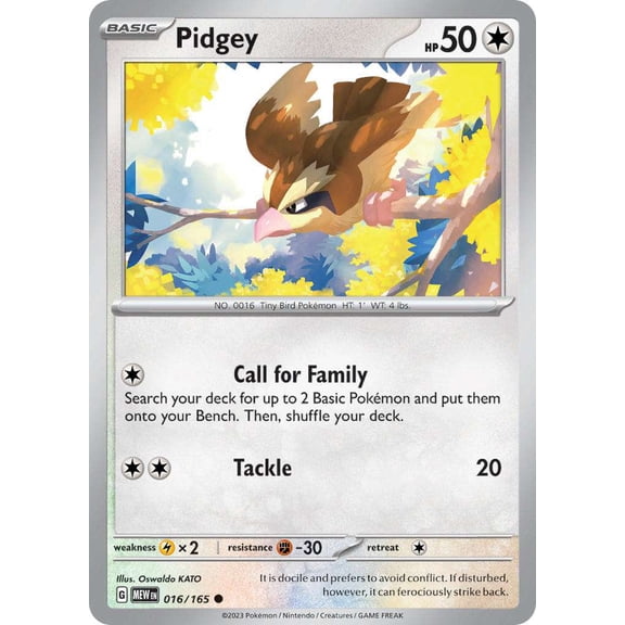 Pokemon Scarlet & Violet 151 Common Pidgey #16