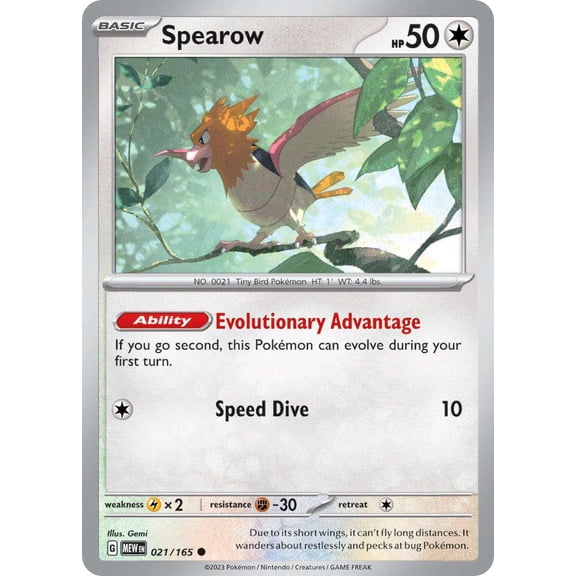 Pokemon Scarlet & Violet 151 Common Spearow #21