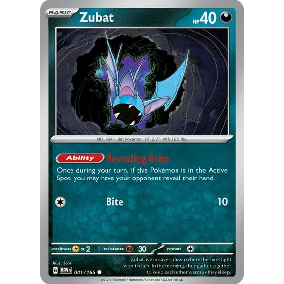 Pokemon Scarlet & Violet 151 Common Zubat #41