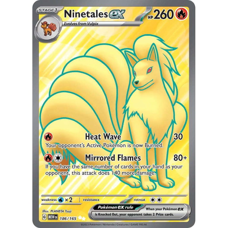 Pokemon Scarlet & Violet 151 Ultra Rare Ninetales ex #186 - Walmart.com
