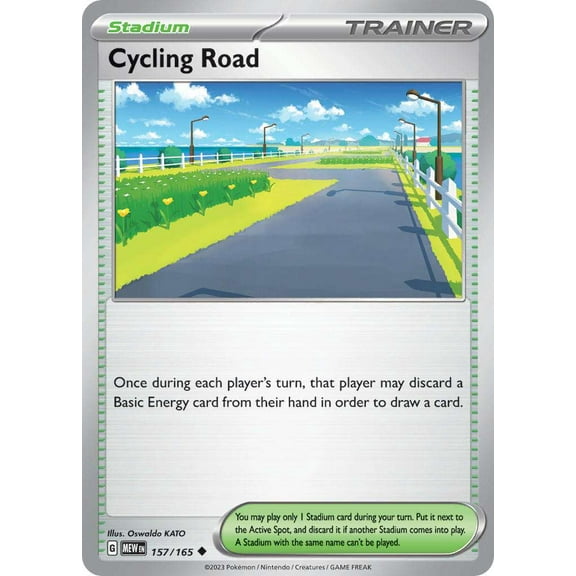 Pokemon Scarlet & Violet 151 Uncommon Cycling Road Stadium #157