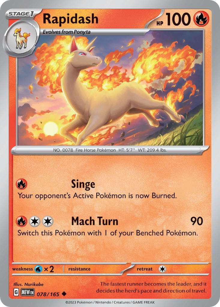 Rapidash Pokemon Card
